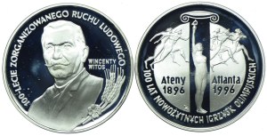 Third Republic set, 10 zloty 1995 Wincenty Witos, Athens - Atlanta (2pcs).