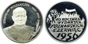 Third Republic Set, 10 zloty 1996 Stanislaw Mikolajczyk, 40th Anniversary of the Poznan Events (2pcs).