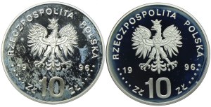 Third Republic Set, 10 zloty 1996 Stanislaw Mikolajczyk, 40th Anniversary of the Poznan Events (2pcs).