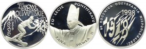 Third Republic Set, 10 zloty 1998 Nagano 1998, 20th Anniversary of the Pontificate, 80th Anniversary of Independence (3pcs.)