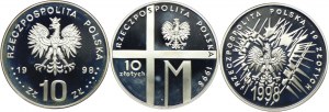 Third Republic Set, 10 zloty 1998 Nagano 1998, 20th Anniversary of the Pontificate, 80th Anniversary of Independence (3pcs.)