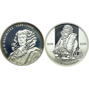 Zestaw III RP, 10 złotych 2000 Jan II Kazimierz półpostać, popiersie (2szt.)