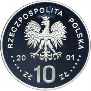 10 złotych 2001 Jan III Sobieski, półpostać
