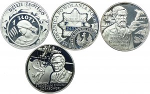 Set of III RP, 10 zloty 2004 History of Gold - Girl, Appointment of the Police, Aleksander Czekanowski, Stanislaw Sosabowski (4pc).
