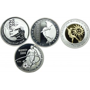 Zestaw III RP, 10 złotych 2006 Tutyn 2006, MŚ w Piłce Nożnej - Niemcy 2006 (4szt.)