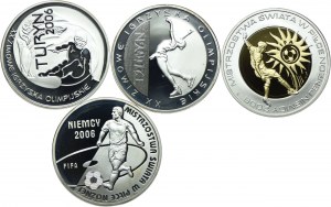 Third Republic set, 10 gold 2006 Tutyn 2006, World Cup - Germany 2006 (4pcs).