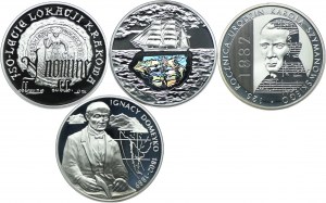 Set III RP, 10 gold 2007 750th Anniversary of the Localization of Krakow, Konrad Korzeniowski, Karol Szymanowski, Ignacy Domeyko (4pc).