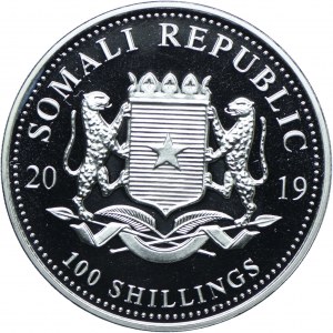 Somalia, 100 shillings 2019 Animals of Africa - Leopard