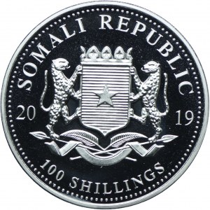 Somalia, 100 shillings 2019 Animals of Africa - Leopard