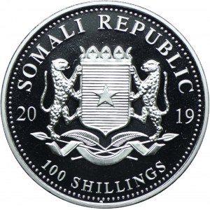 Somalia, 100 szylingów 2019 Zwierzęta Afryki - Lampart