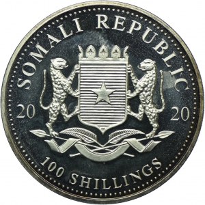 Somalia, 100 shillings 2020 Animals of Africa - Elephants