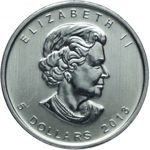 Kanada, Elżbieta II, 5 dolarów 2013 Dzika przyroda Kanady - widłoróg amerykański