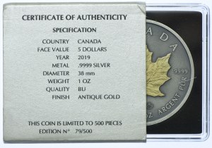 Canada, Elizabeth II, $5 2019