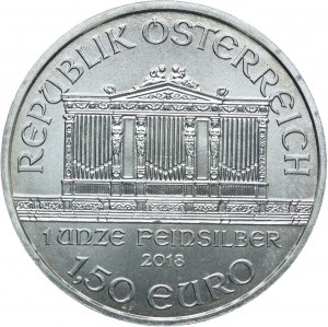 Austria, €1.5 2018 Philharmonic Hall