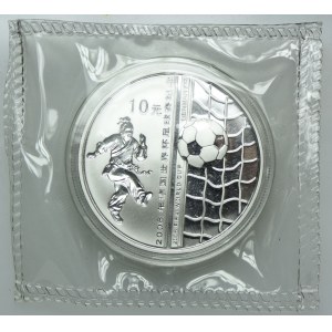 Chiny, 10 yuanów, 2005 Mistrzostwa Świata w Piłce Nożnej, Niemcy 2006