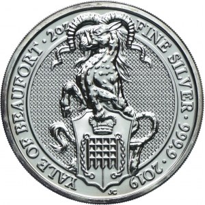 Wielka Brytania, Elżbieta II, 5 funtów 2019, Bestie królowej - Yale z Beaufort