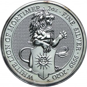 United Kingdom, Elizabeth II, £5 2020, Beasts of the Queen - Mortimer's White Lion