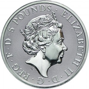 United Kingdom, Elizabeth II, £5 2019, Queen's Beasts - Plantagenet Falcon