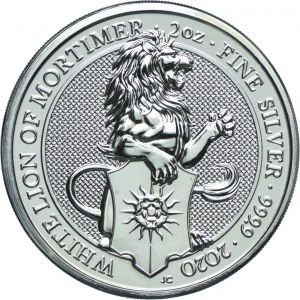 United Kingdom, Elizabeth II, £5 2020, Beasts of the Queen - Mortimer's White Lion