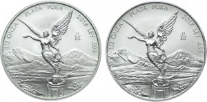 Mexico, Libertad, 1/2 onza 2017, 2018 (2pc).