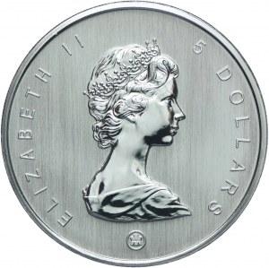Canada, Elizabeth II, $5 2008, 20th anniversary - Maple leaf