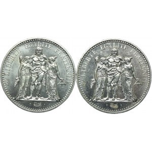 Francja, zestaw 10 franków 1972 Paryż (2szt.)