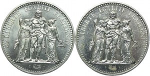 France, set of 10 francs 1972 Paris (2 pieces)
