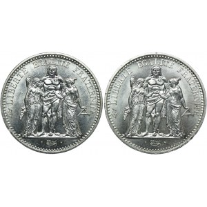 Francja, zestaw 10 franków 1972 Paryż (2szt.)
