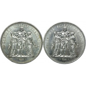 Francja, zestaw 10 franków 1972 Paryż (2 sztuki)