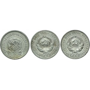 Rosja, ZSRR, zestaw 20 kopiejek 1923-1925 (3szt.)
