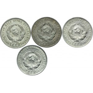 Rosja, ZSRR, zestaw 20 kopiejek 1927-1930 (4szt.)