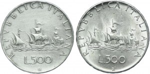 Italy, set of 500 lire 1959-1966 Rome (2pcs).