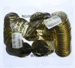 Mint bag (50pcs), 2 gold 2006 Piast Rider