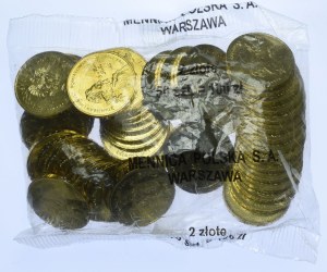 Mint bag (50pcs), 2 gold 2005 Stanislaw August Poniatowski