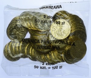 Mint bag (50pcs), 2 gold 2004 Stanislaw Wyspianski