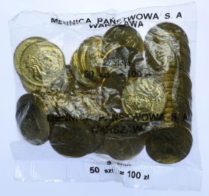 Mint bag (50pcs), 2 gold 2002 Jan Matejko