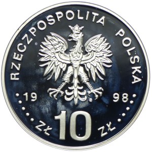 III RP, 10 złotych 1998 Zygmunt III Waza, popiersie