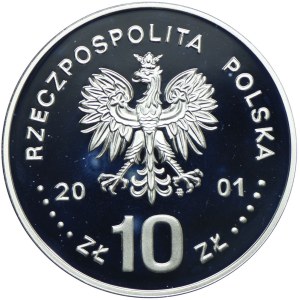 10 złotych 2001 Jan III Sobieski, popiersie