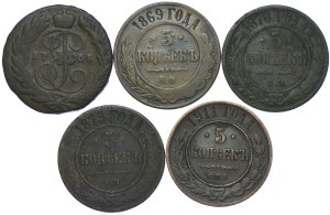 Russia, set of kopecks 1766-1911 (5pcs.)
