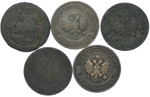 Russia, set of kopecks 1766-1911 (5pcs.)
