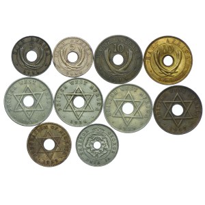 Brytyjska Afryka Wschodnia, Zachodnia, Rodezja, Nigeria, zestaw 1935-1959 (10szt.)