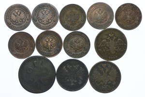 Russia, set of 2 kopecks 1837-1914 (12pcs.)