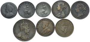 Set, Great Britain, Jesey, British India, Australia 1736-1942 (8pcs).