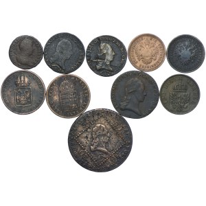 Austro-Węgry, zestaw 1774-1866 (10szt.)