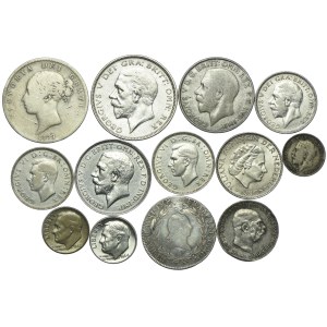 Zestaw, Wielka Brytania, Holandia, USA, Austria 1806-1964 (13szt.)