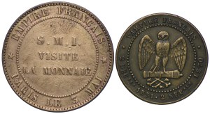 Set of medals, France Napoleon III, 1854, 1870 (2pcs).
