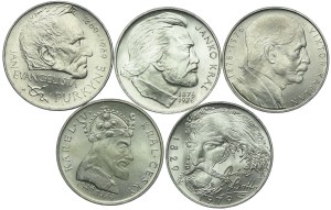 Czechoslovakia, set of 100 crowns 1969-1979 (5pc).