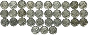 USA, 5 cent set 1913-1937 (33pcs).