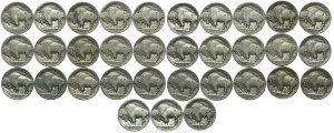 USA, 5 cent set 1913-1937 (33pcs).