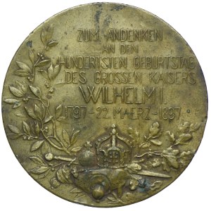 Medal, Niemcy, Prusy - Wilhelm II, Grosse Kaiser 100 lat - 1897